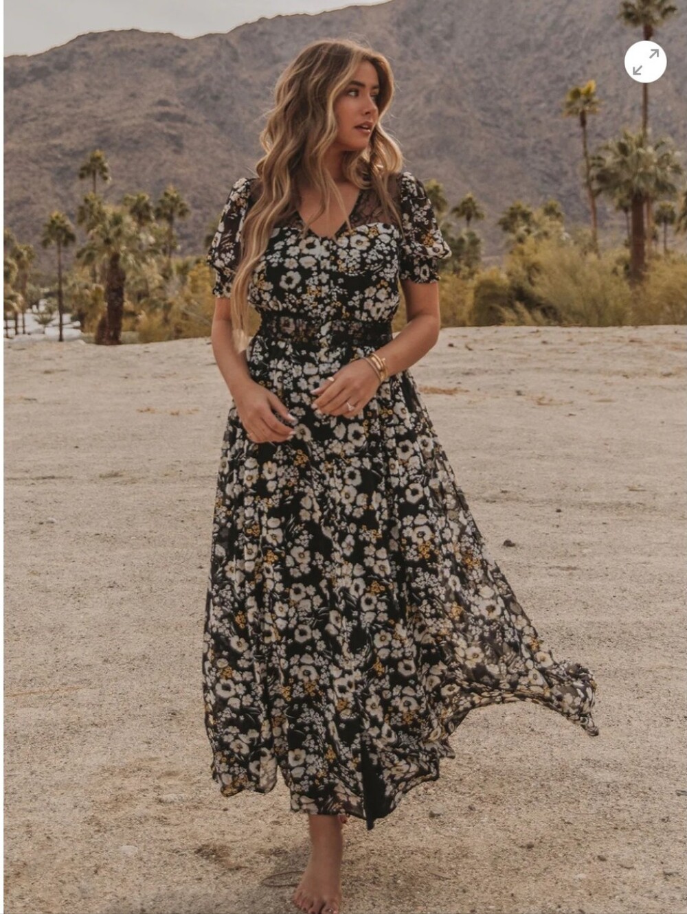 Lovestitch Leo Floral Button Front Maxi Dress